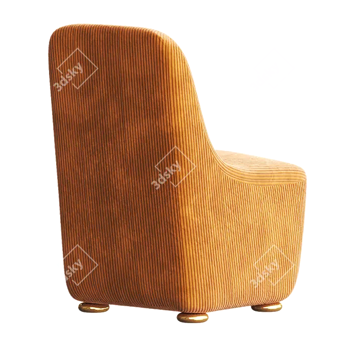 Sleek JACKSON Easy Chair 3D model image 3