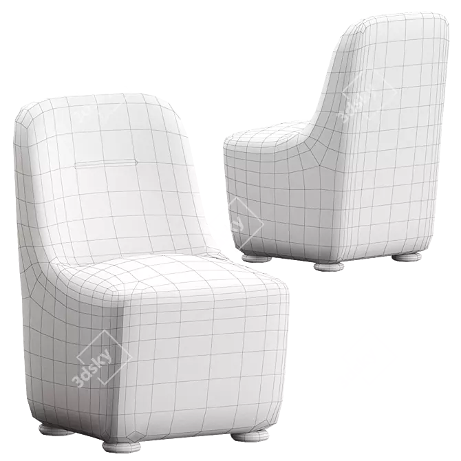 Sleek JACKSON Easy Chair 3D model image 4