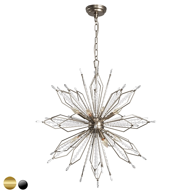 Stunning Asteroid Gold Chandelier 3D model image 1