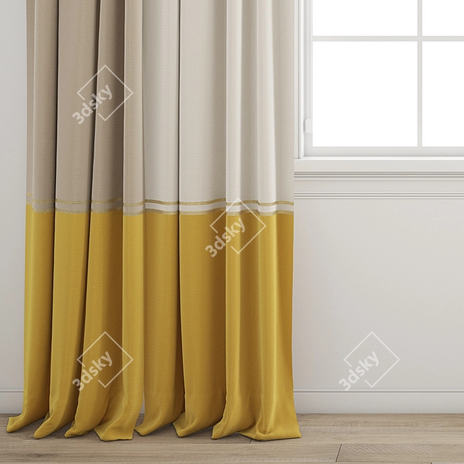 Polygonal Curtain Model - High Quality 3D model image 5