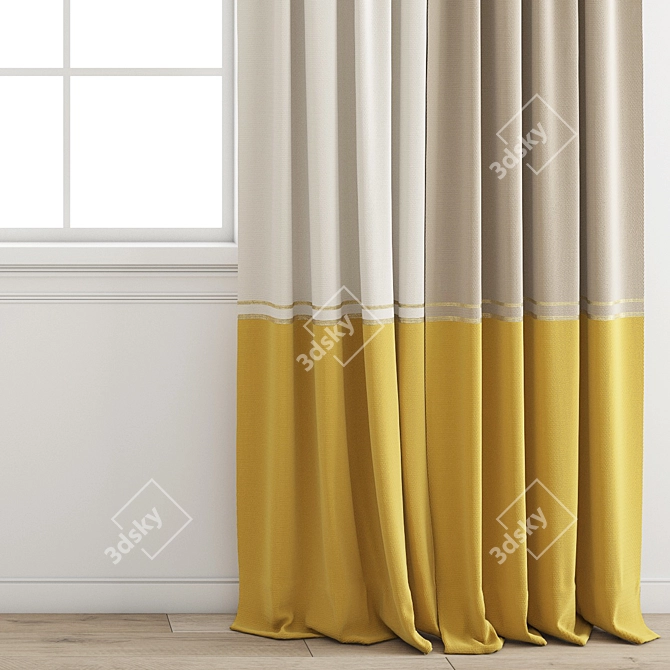 Polygonal Curtain Model - High Quality 3D model image 6