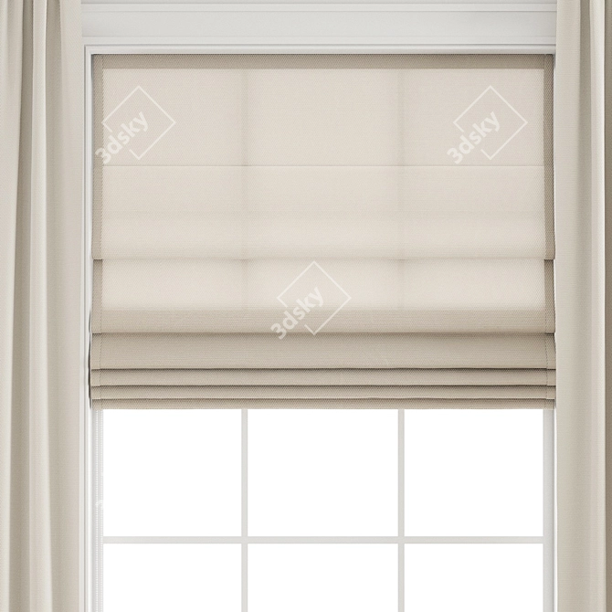 Polygonal Curtain Model - High Quality 3D model image 7