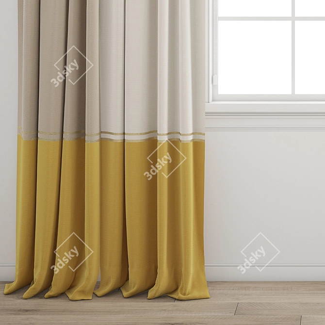 Polygonal Curtain Model - High Quality 3D model image 10