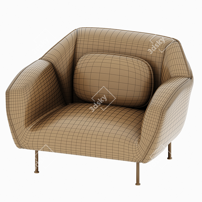  Modern Single Seater Sofa 3D model image 4