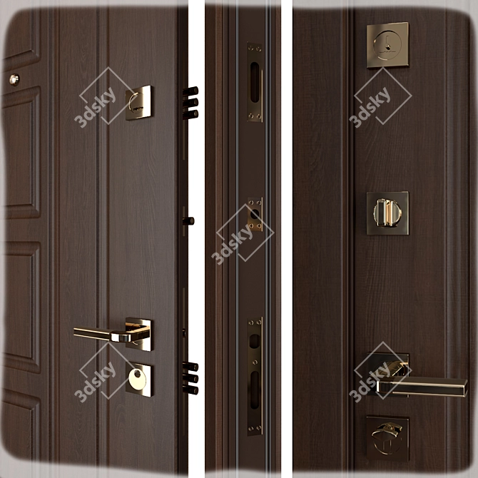 Alfa (Favorit) Entrance Metal Door 3D model image 2