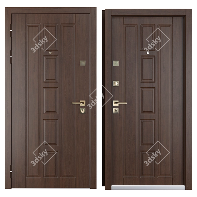 Alfa (Favorit) Entrance Metal Door 3D model image 3