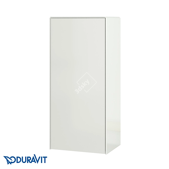 Duravit White Tulip Wall-mounted Wardrobe - Stylish Storage Solution 3D model image 1