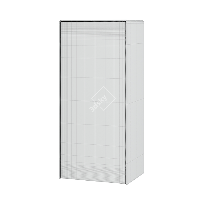 Duravit White Tulip Wall-mounted Wardrobe - Stylish Storage Solution 3D model image 5