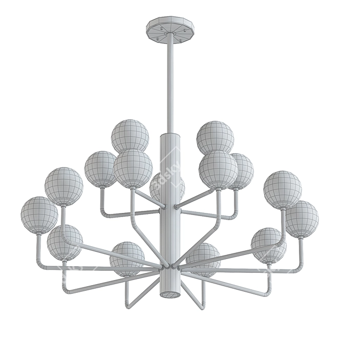 Elegant Galalini Chandelier 3D model image 2