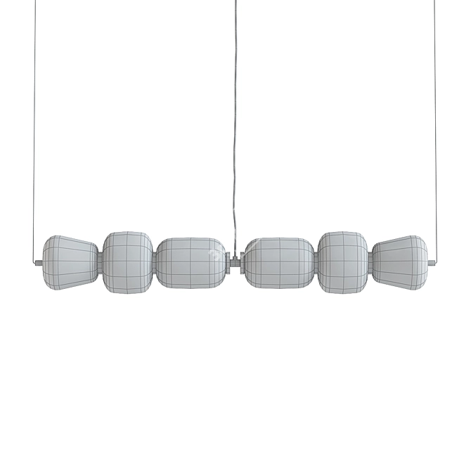 Modern Kace 2 Light Pendant 3D model image 2