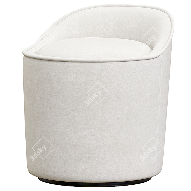 Sleek Tail Lounge Chair 3D model image 1