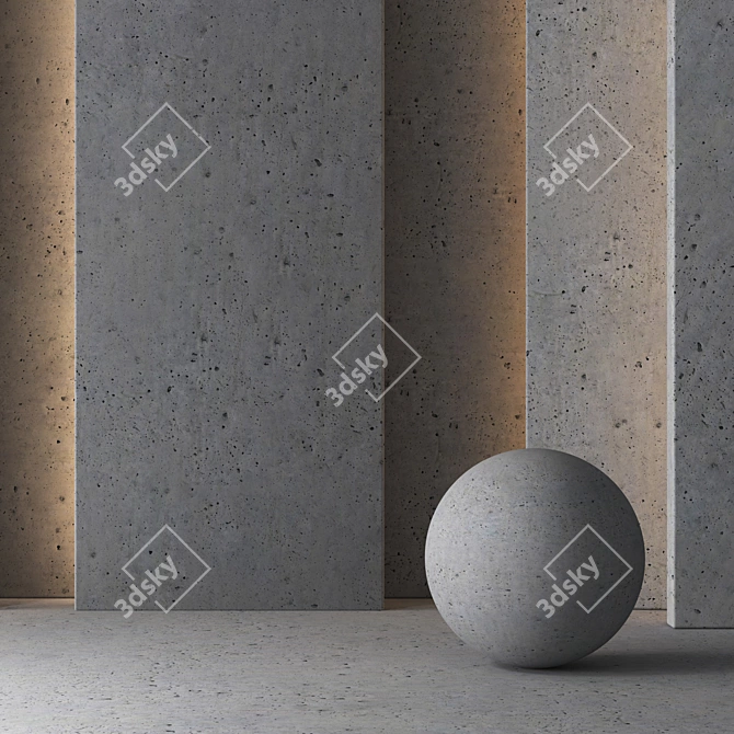 Seamless Concrete 8K Texture 3D model image 3