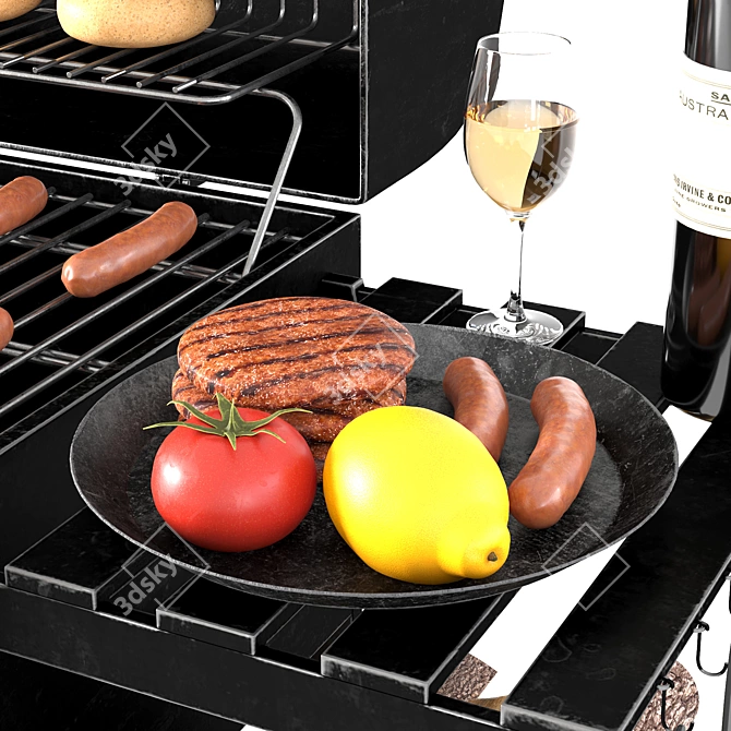 BBQ Grill 25: 2015 Max, Vray, Obj 3D model image 9