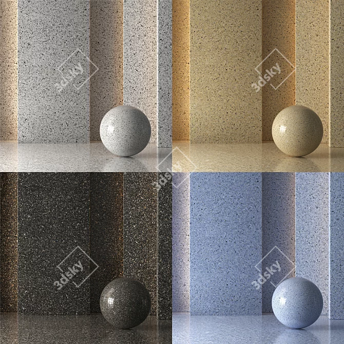 4-Pack Seamless Marble Textures 3D model image 1