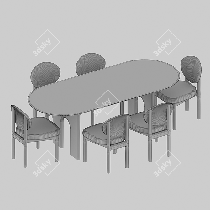 Cloud Dining Set 3D model image 3