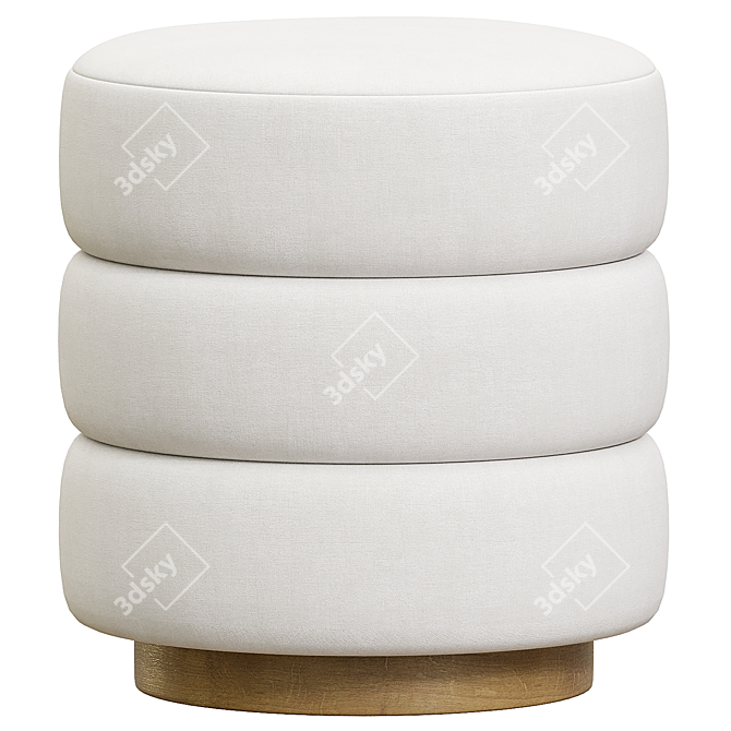 Babylone Ottoman: Stylish and Functional 3D model image 1