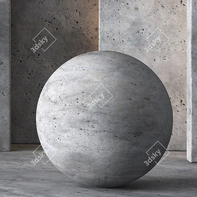 Seamless Concrete Texture 8K 3D model image 2