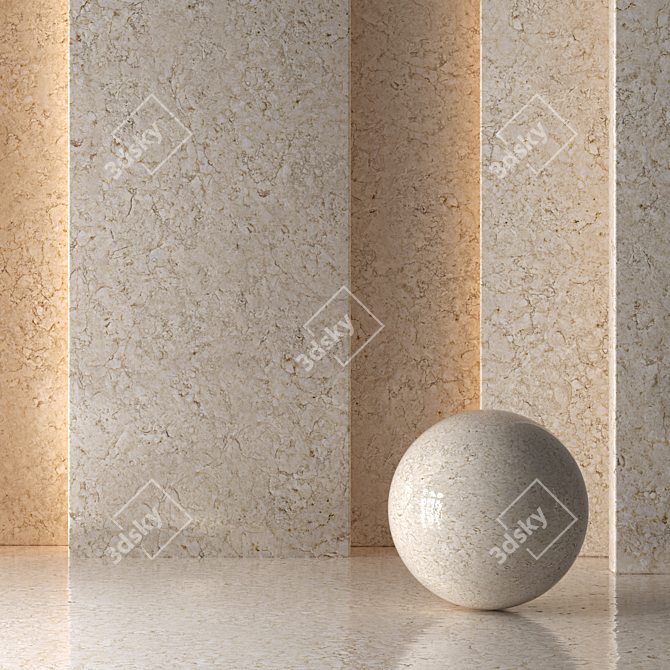 Elegant Marble Material Set 3D model image 3