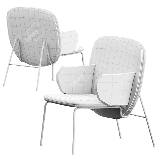 Elegant ALA Armchair: La Cividina 3D model image 4