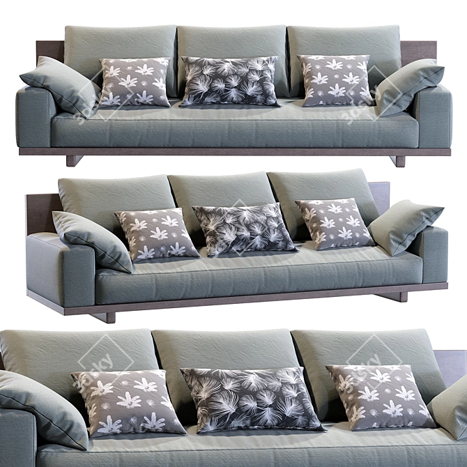 Elegant Kobe Sofa: Coco Republic Edition 3D model image 2