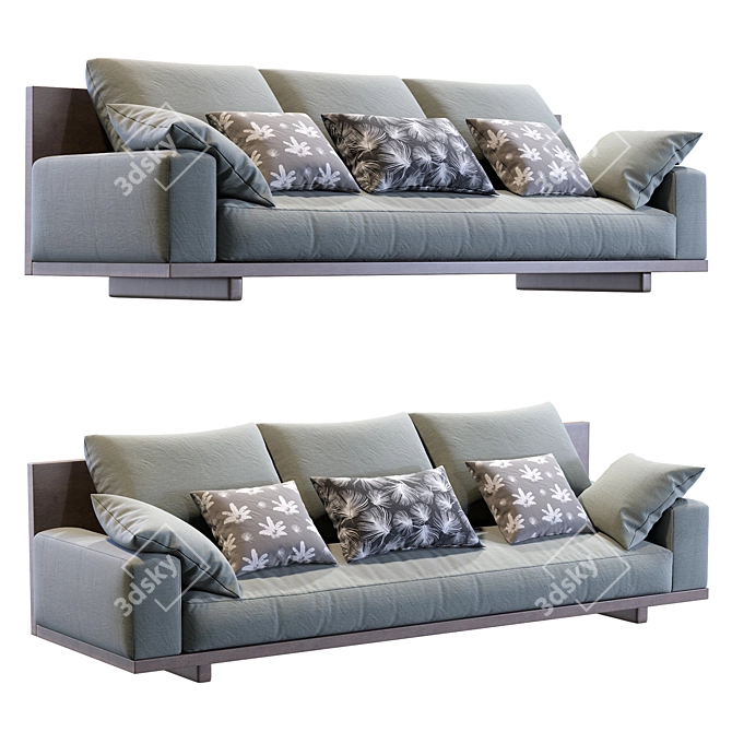 Elegant Kobe Sofa: Coco Republic Edition 3D model image 4