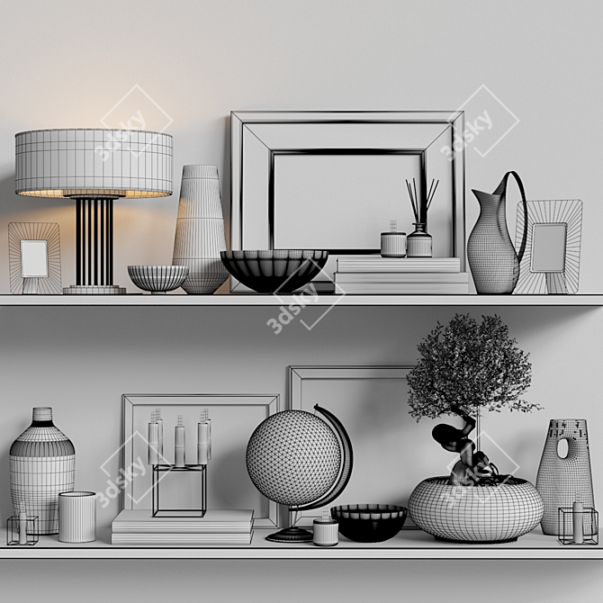 Elegant Decor Set 2015 3D model image 4