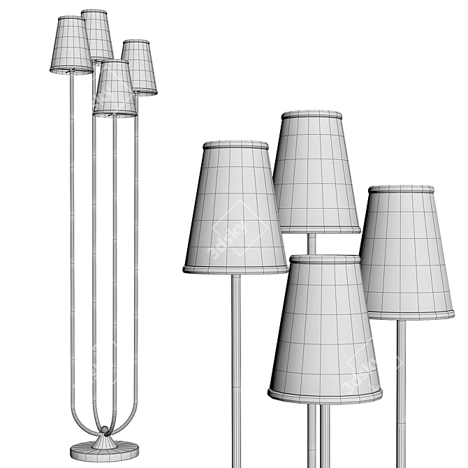 Sleek Modern Floor Lamp 3D model image 3