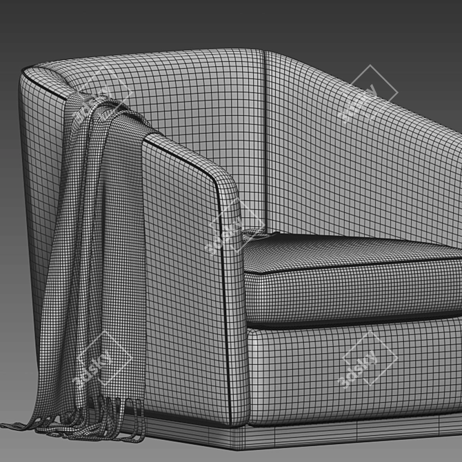 Leblon Armchair: Stylish and Comfortable 3D model image 5