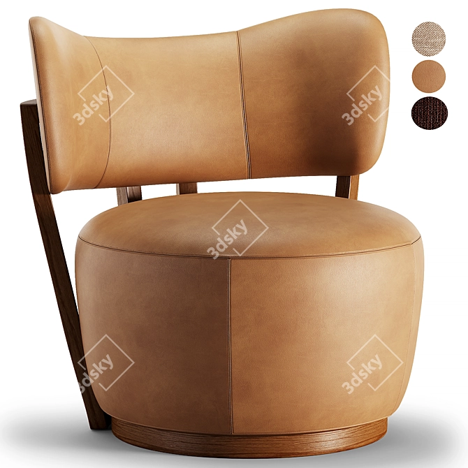 Rumba Beige Swivel Chair: Modern Classic Design 3D model image 1
