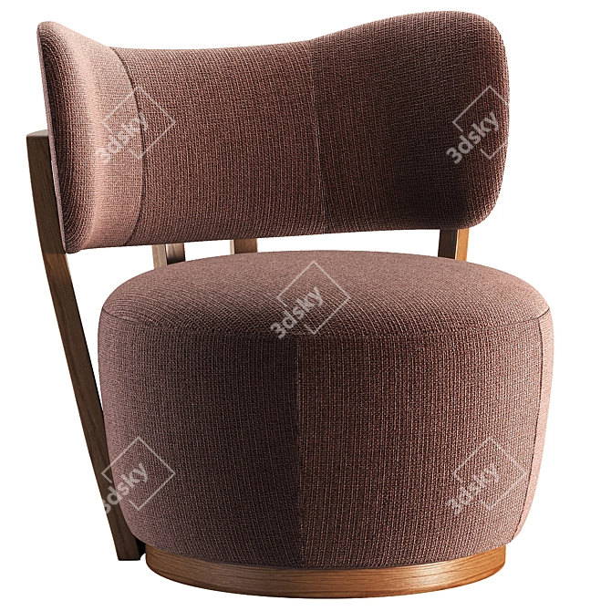 Rumba Beige Swivel Chair: Modern Classic Design 3D model image 3