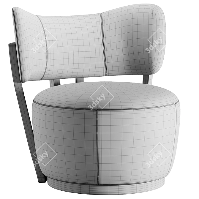 Rumba Beige Swivel Chair: Modern Classic Design 3D model image 4