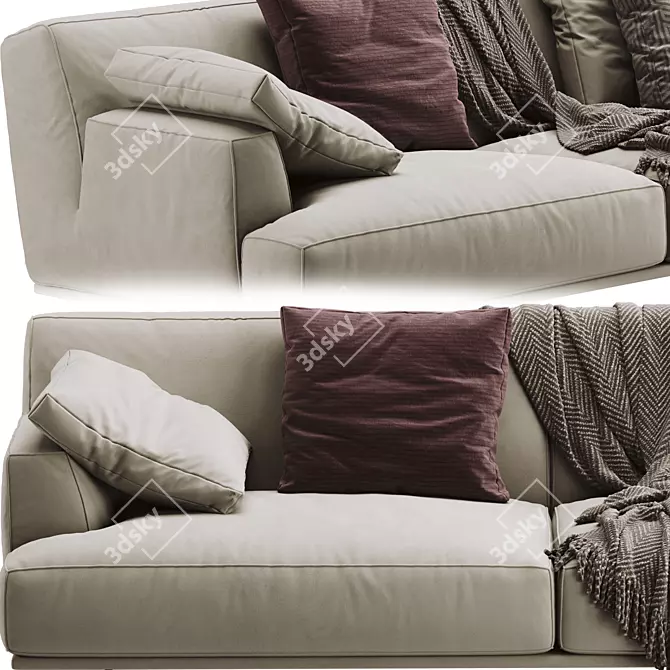 Modern and Stylish Poliform Tribeca Sofa 3D model image 2