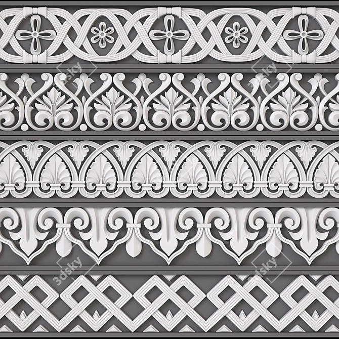 3D Software Trim Ornament Pack 3D model image 2