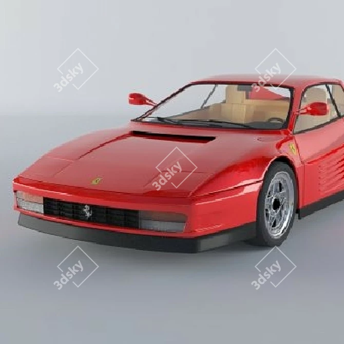 Classic Ferrari Testarossa: 1984 Icon 3D model image 1