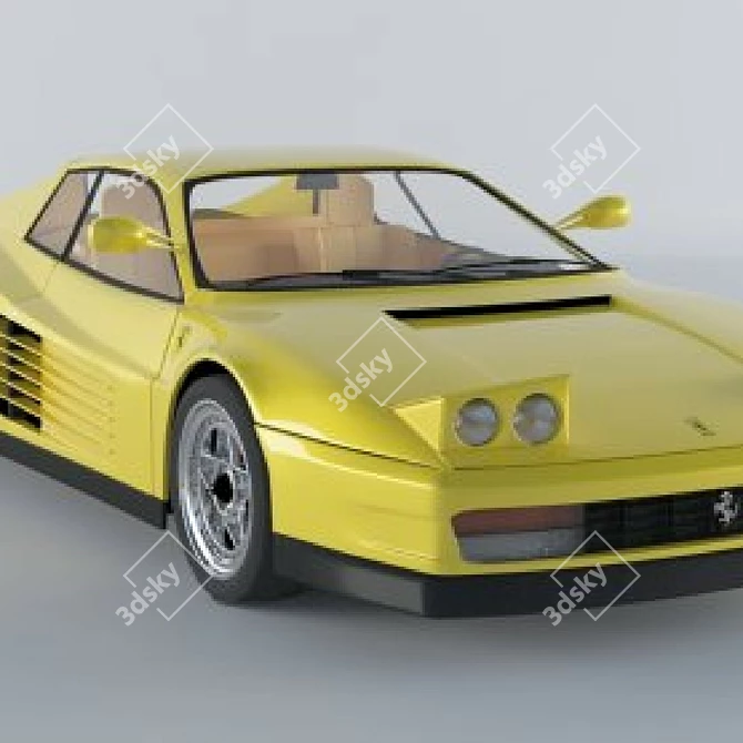 Classic Ferrari Testarossa: 1984 Icon 3D model image 3