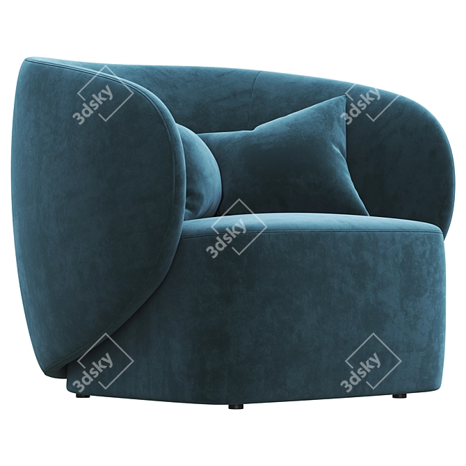 Sleek Swell Armchair by Grado 3D model image 2