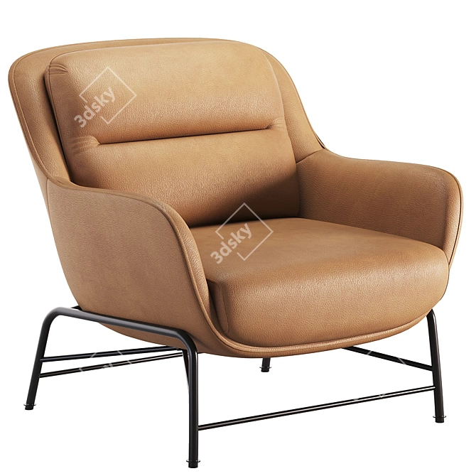 Elegant SADIRA Armchair: Exquisite Design and Comfort 3D model image 2