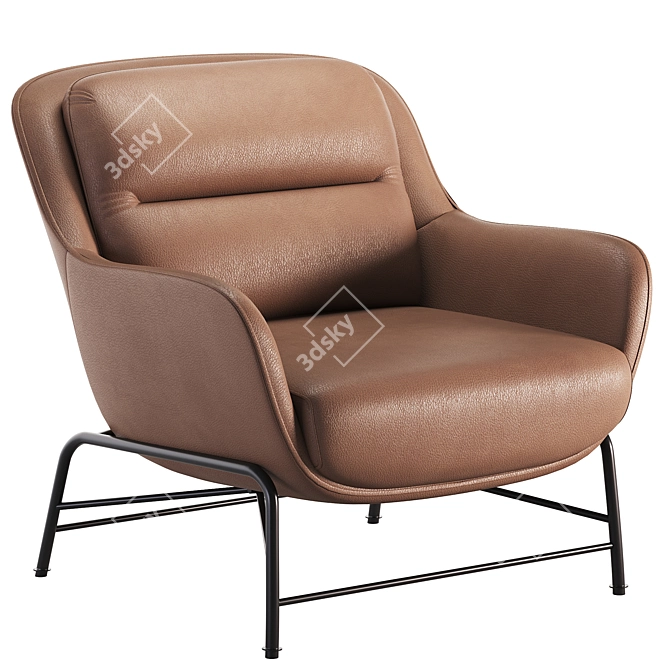 Elegant SADIRA Armchair: Exquisite Design and Comfort 3D model image 3