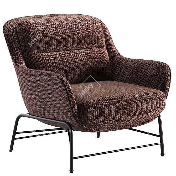 Elegant SADIRA Armchair: Exquisite Design and Comfort 3D model image 4