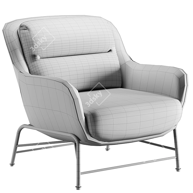 Elegant SADIRA Armchair: Exquisite Design and Comfort 3D model image 6