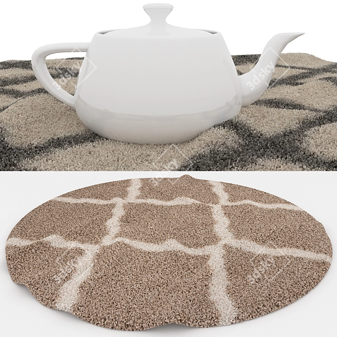 6-Piece Round Rugs Set 3D model image 4