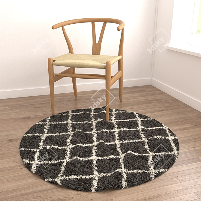 6-Piece Round Rugs Set 3D model image 6