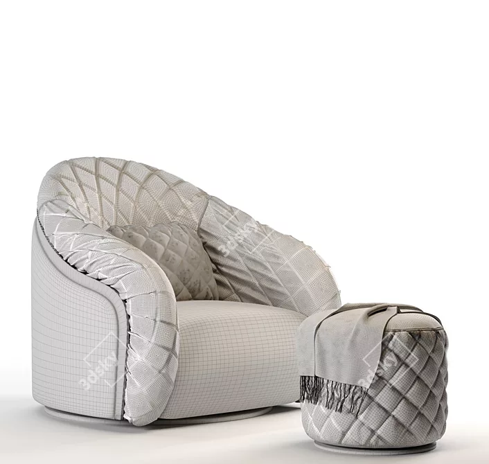 Cantori Portofino Armchair: Elegant and Versatile 3D model image 8