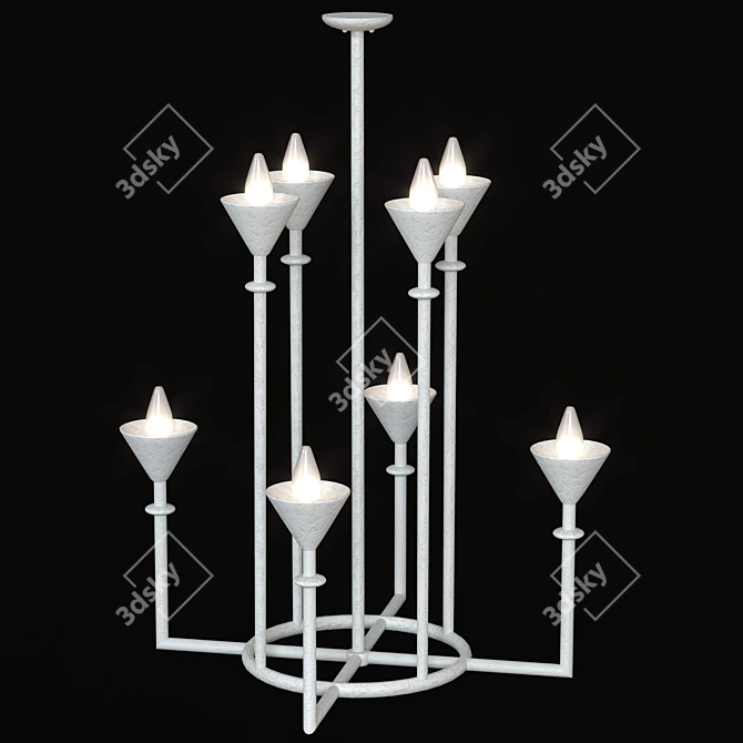 Elegant Vincennes Primo Chandelier 3D model image 1