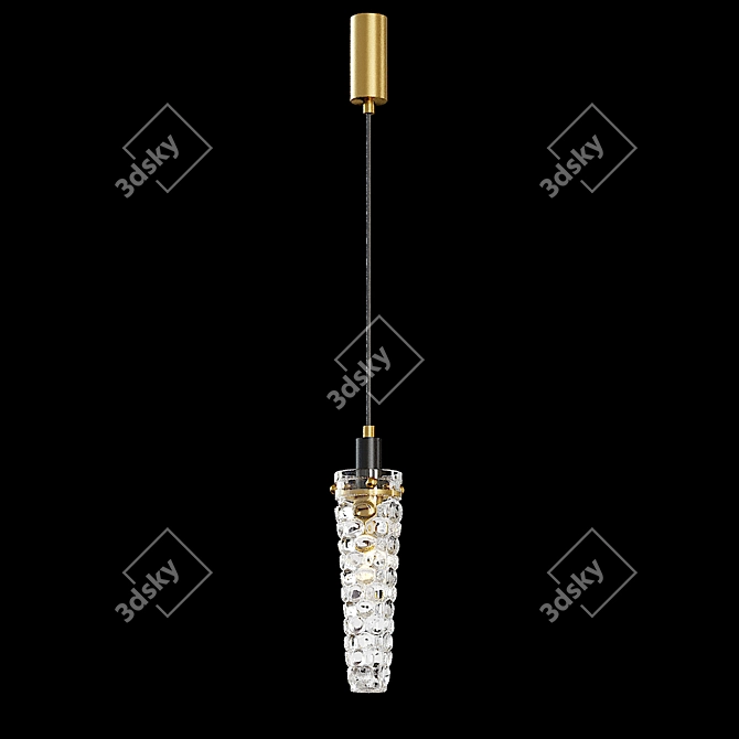 Elegant Zelma Pendant Light 3D model image 3