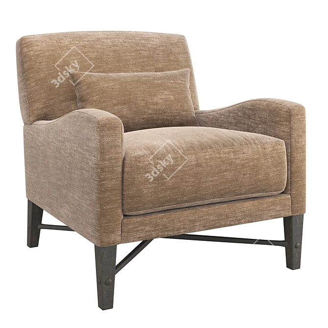 Elegant Dalida Lounge Chair: The Perfect Blend of Style and Comfort 3D model image 1