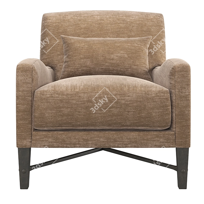 Elegant Dalida Lounge Chair: The Perfect Blend of Style and Comfort 3D model image 2