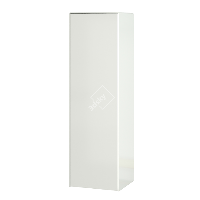 White Tulip Hanging Wardrobe with Glass Shelves 3D model image 3