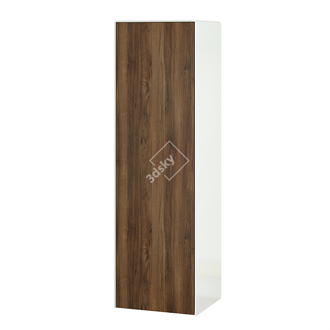 White Tulip Hanging Wardrobe with Glass Shelves 3D model image 4