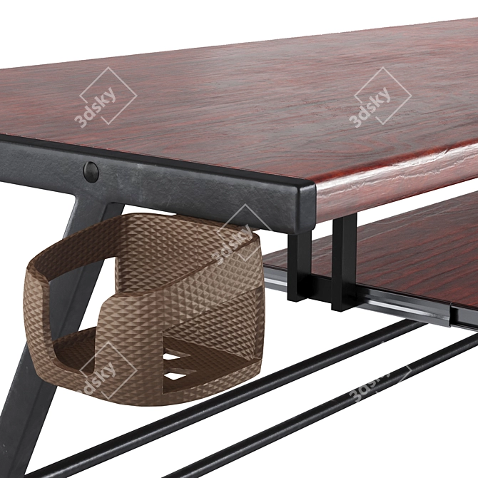 Modern L-shaped Desk: Cubi Cubi 3D model image 2